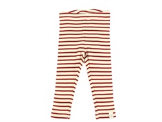 Petit Piao chili pepper/dark off white striped leggings modal